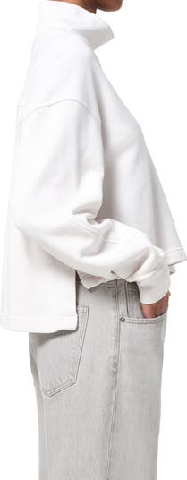 Isra Mock Neck Fleece Cotton Pullover