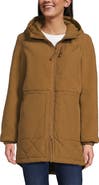 Lands' End High Pile Quilted Mixed Media Parka