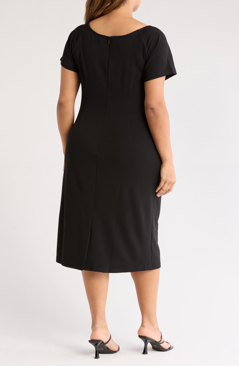 NORDSTROM RACK Short Sleeve Crepe Shift Dress, Alternate, color, 