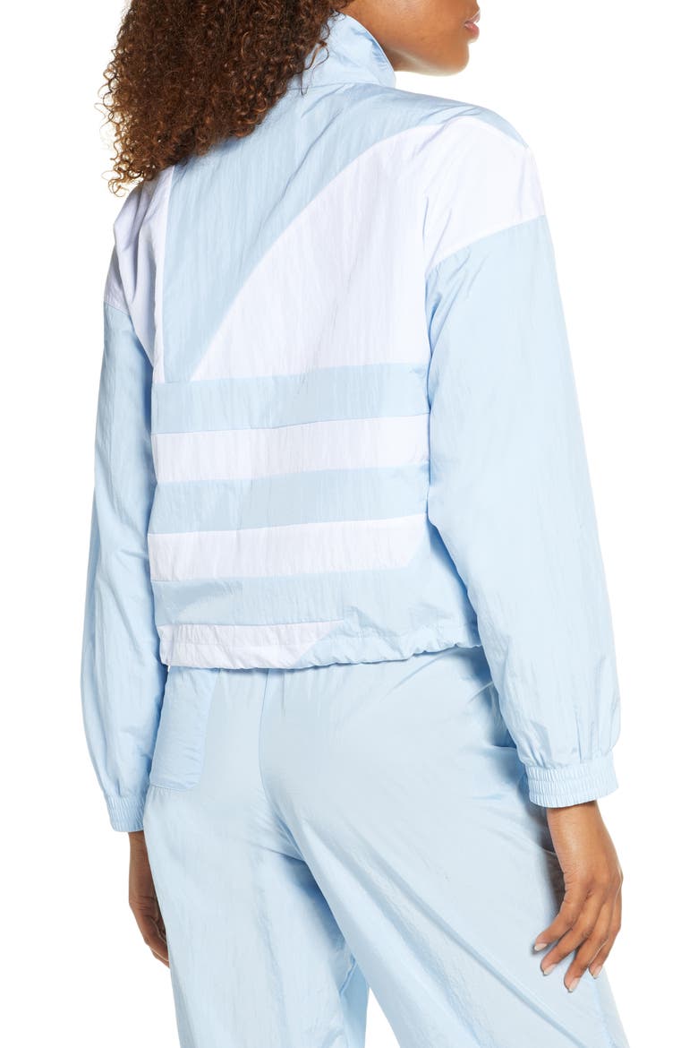 Large Logo Track Jacket, Alternate, color, CLEAR SKY/ WHITE
