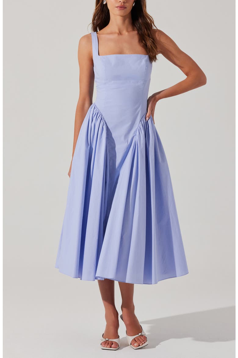 Vinya Cotton Dress, Alternate, color, PERIWINKLE BLUE