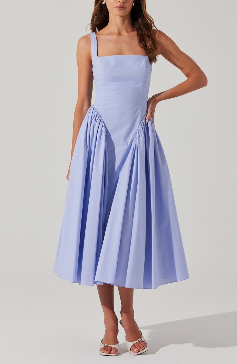 ASTR the Label Vinya Cotton Dress, Alternate, color, Periwinkle Blue