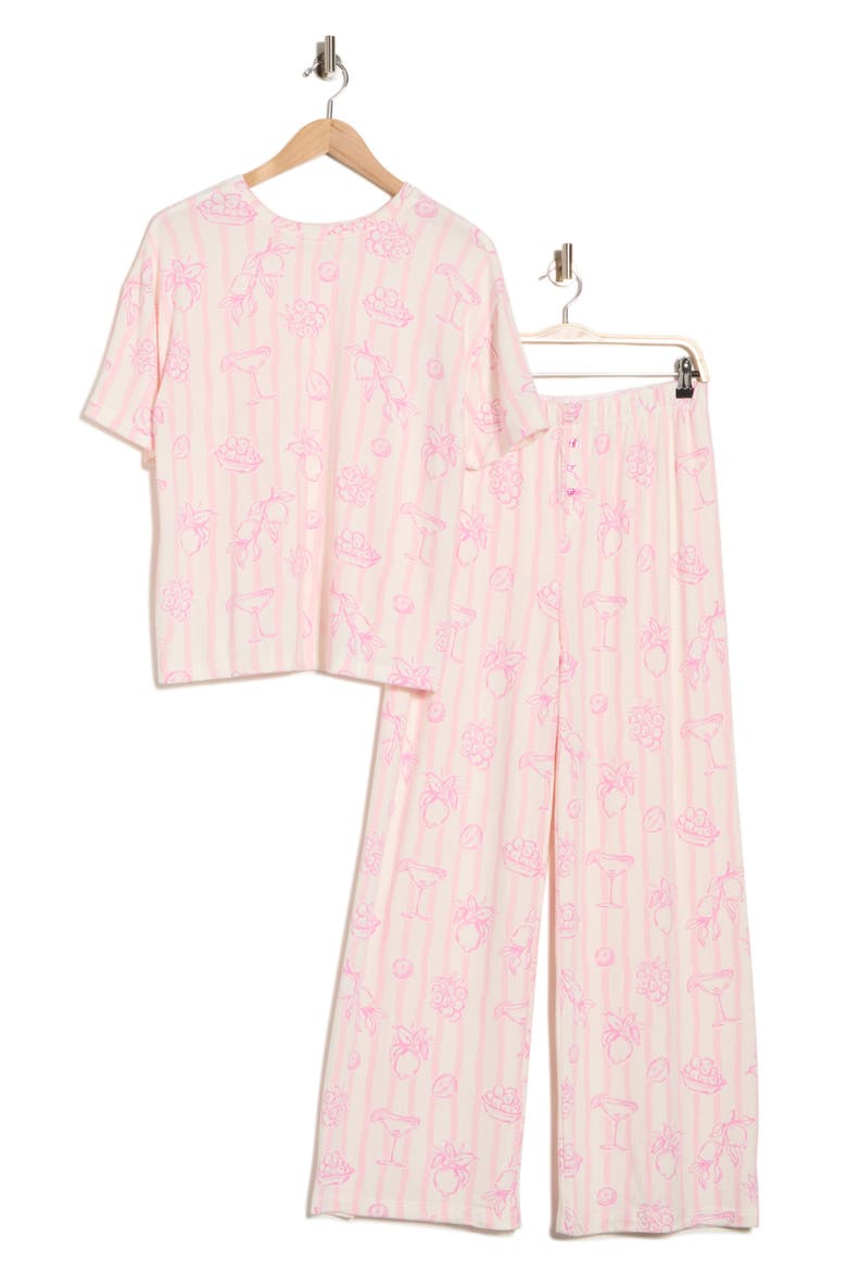 Print Relaxed Fit Pajamas, Alternate, color, BLUSH