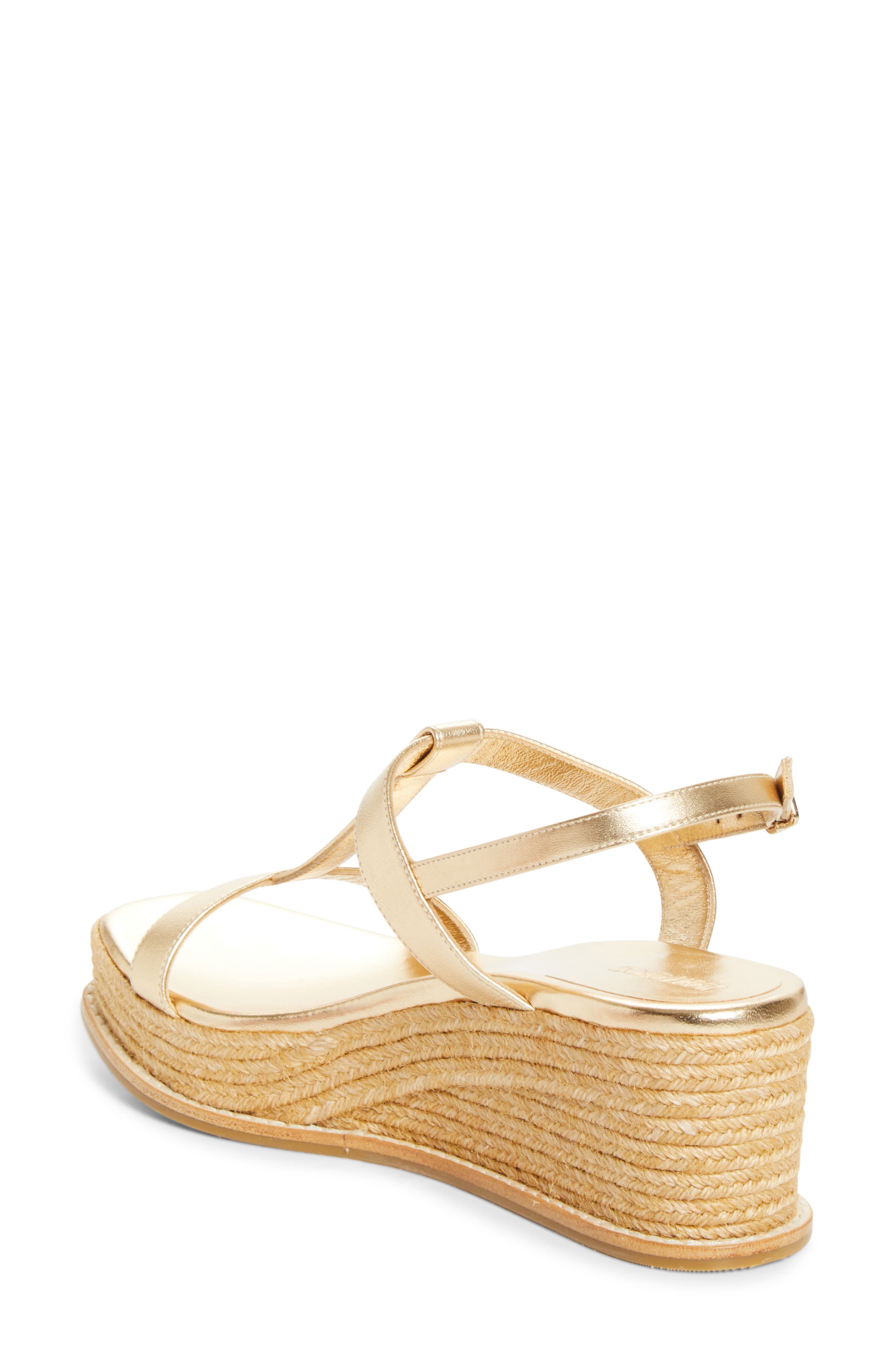 Theia Wedge Sandal, Alternate, color, GOLD