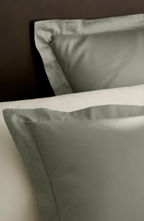 Boll & Branch Set Of 2 Signature Hemmed Pillowcases In Sageleaf