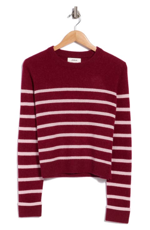 Striped Cashmere Crewneck Sweater