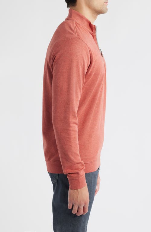 Johnnie-o Sully Quarter Zip Pullover In Orange