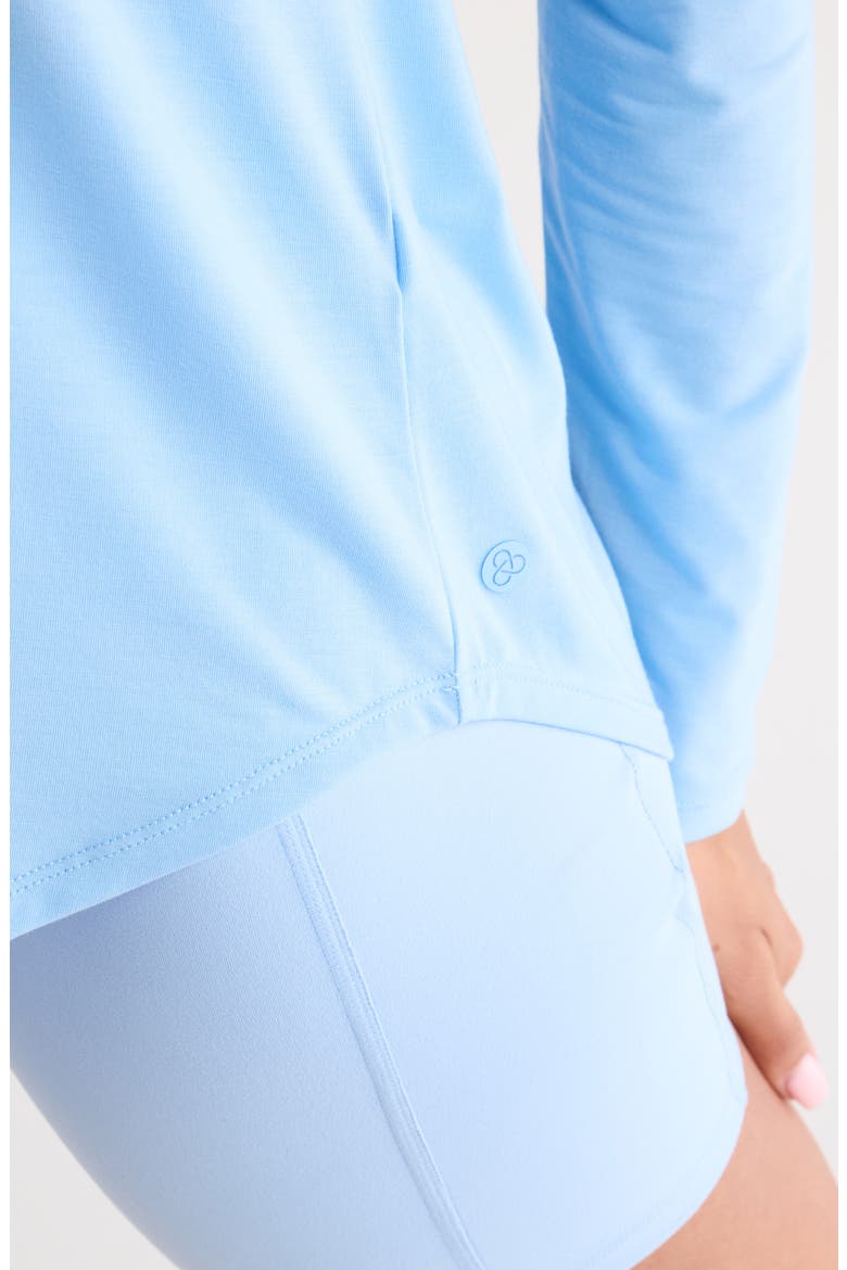 Breathe Long Sleeve Performance T-Shirt, Alternate, color, BLUE PLACID