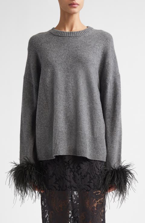 Wilda Feather Cuff Sweater