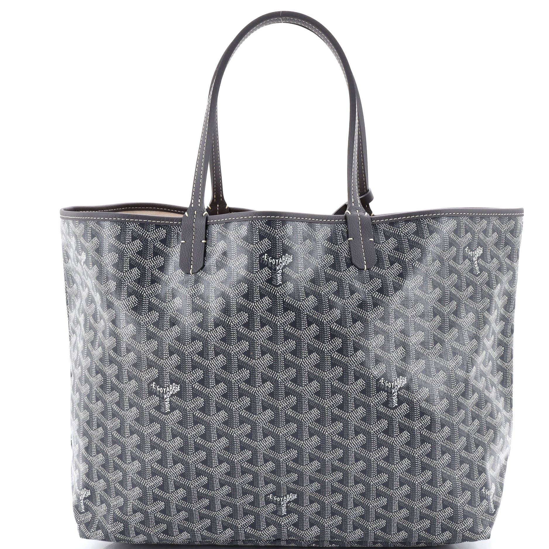 Pre-Owned Goyard Saint Louis Tote Coated Canvas PM, Main, color, Gray
