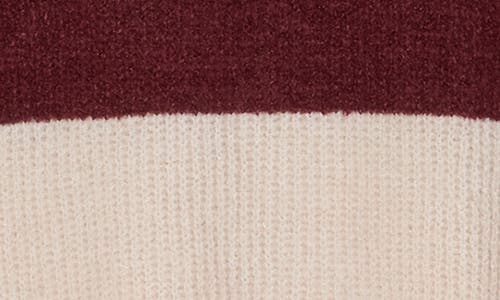 Vigoss Stripe Rugby Polo Sweater In White