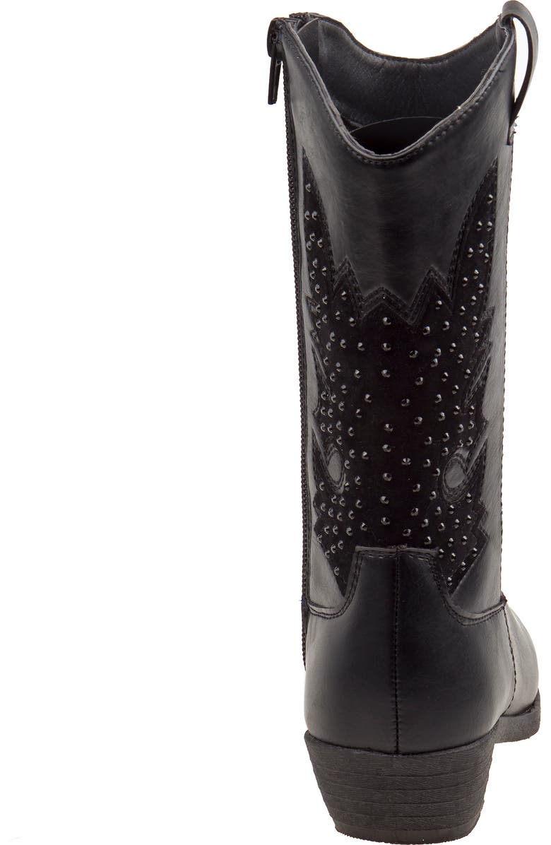 Kensie Girl zip up boot with heel, Alternate, color, Black
