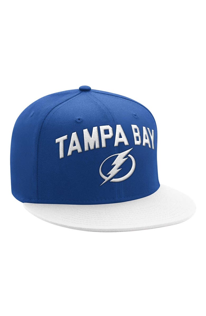 STARTER Men's Starter Blue/White Tampa Bay Lightning Arch Logo Two-Tone Snapback Hat, Main, color, Blue