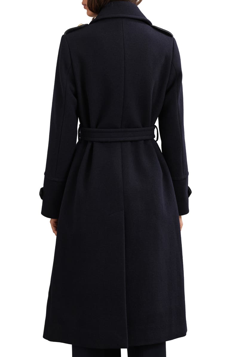 Reiss Farley Wool Blend Double Breasted Coat, Alternate, color, Farleynavy