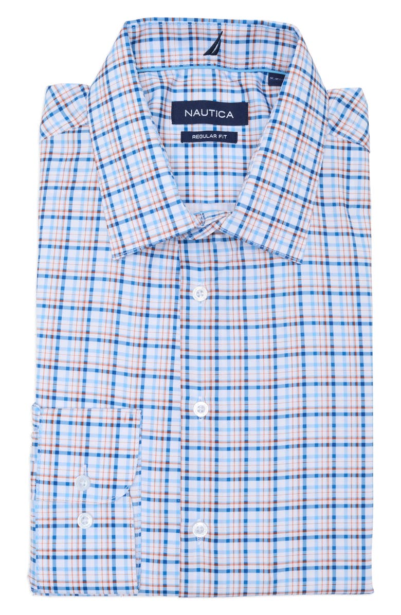 Nautica Plaid Regular Fit Dress Shirt, Alternate, color, 