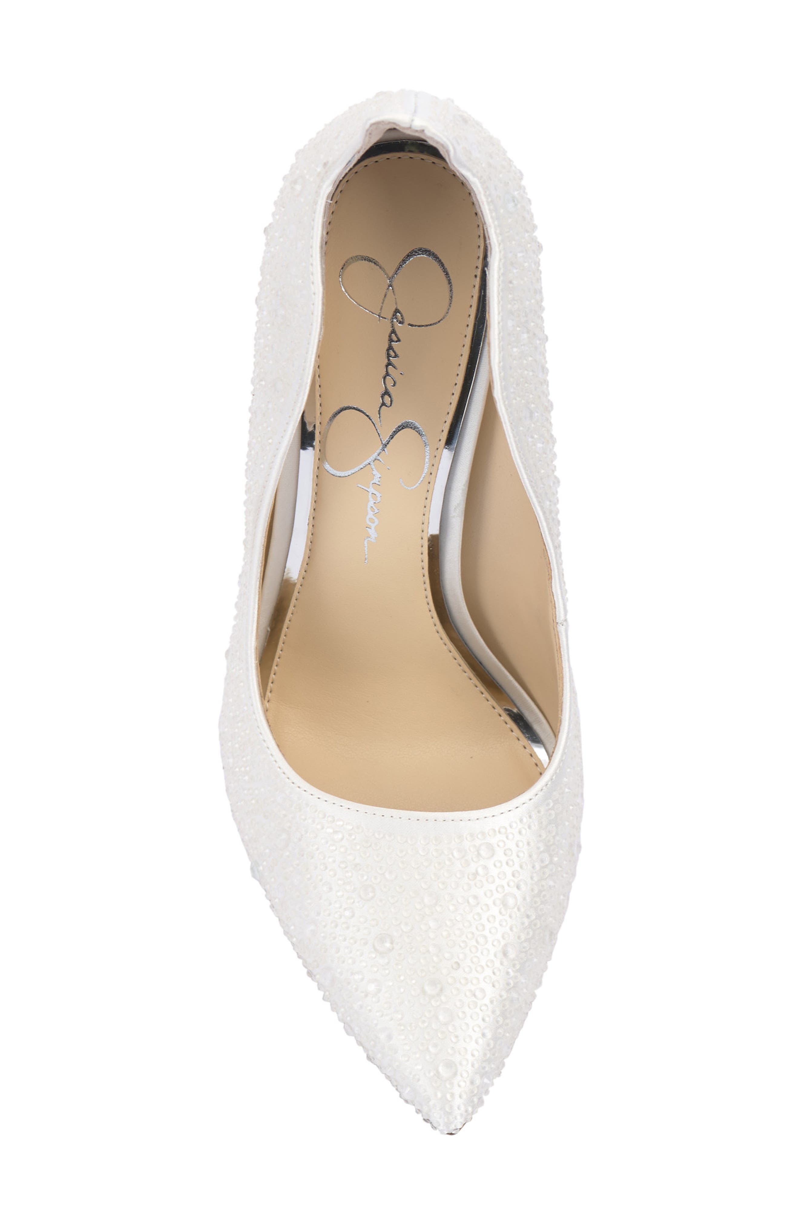 Jessica Simpson Wayva Pointed Toe Pump, Alternate, color, White