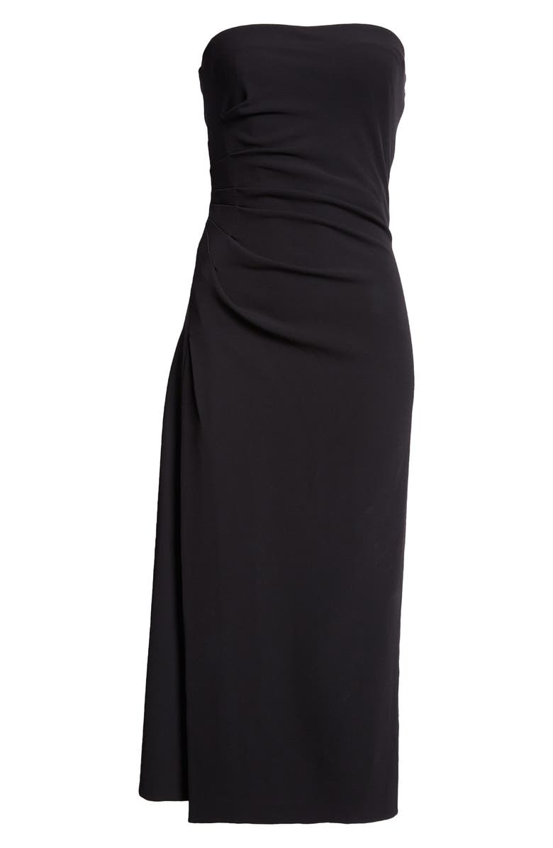 Proenza Schouler Shira Strapless Matte Crepe Midi Dress, Alternate, color, 