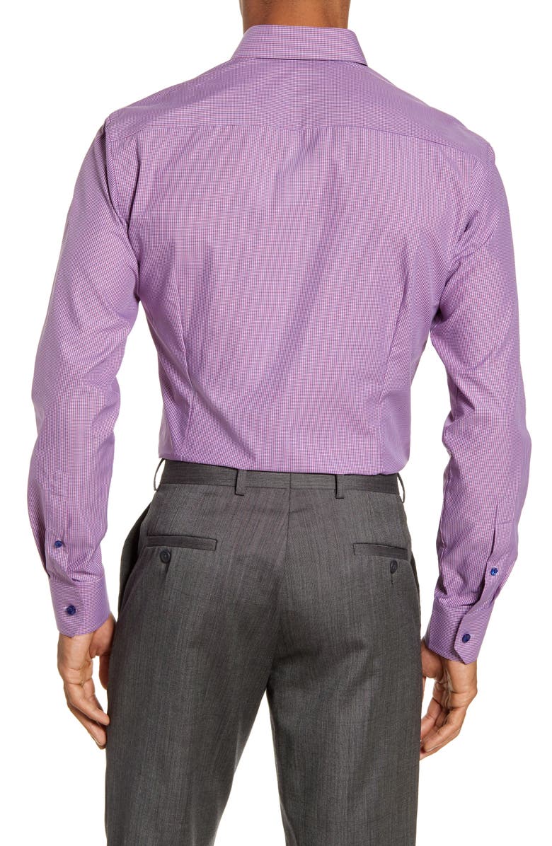 Eton Slim Fit Microcheck Print Dress Shirt, Alternate, color,