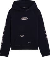 Zadig & Voltaire Georgy Multi Heart Strass Crystal Embellished Cotton Graphic Hoodie