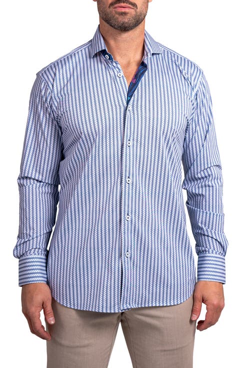 Einstein Stretch Ascension Contemporary Fit Button-Up Shirt