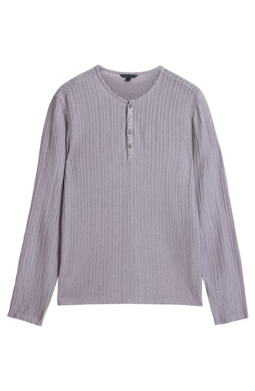Shop John Varvatos Araujo Regular Fit Rib Henley In Dry Fig Heather