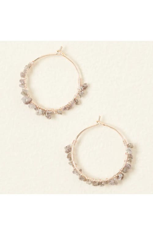 Ariana Ost Rough Diamond Hoop Earrings In Gold