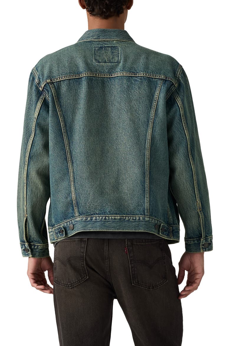 Relaxed Fit Denim Trucker Jacket, Alternate, color, TIME WELL SPENT TRUCKER