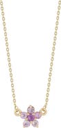 Ember Fine Jewelry Amethyst Flower Pendant Necklace