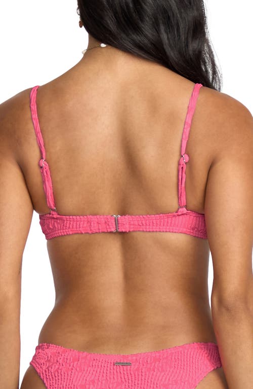 Billabong We're Wild Denim Underwire Bikini Top In Pink