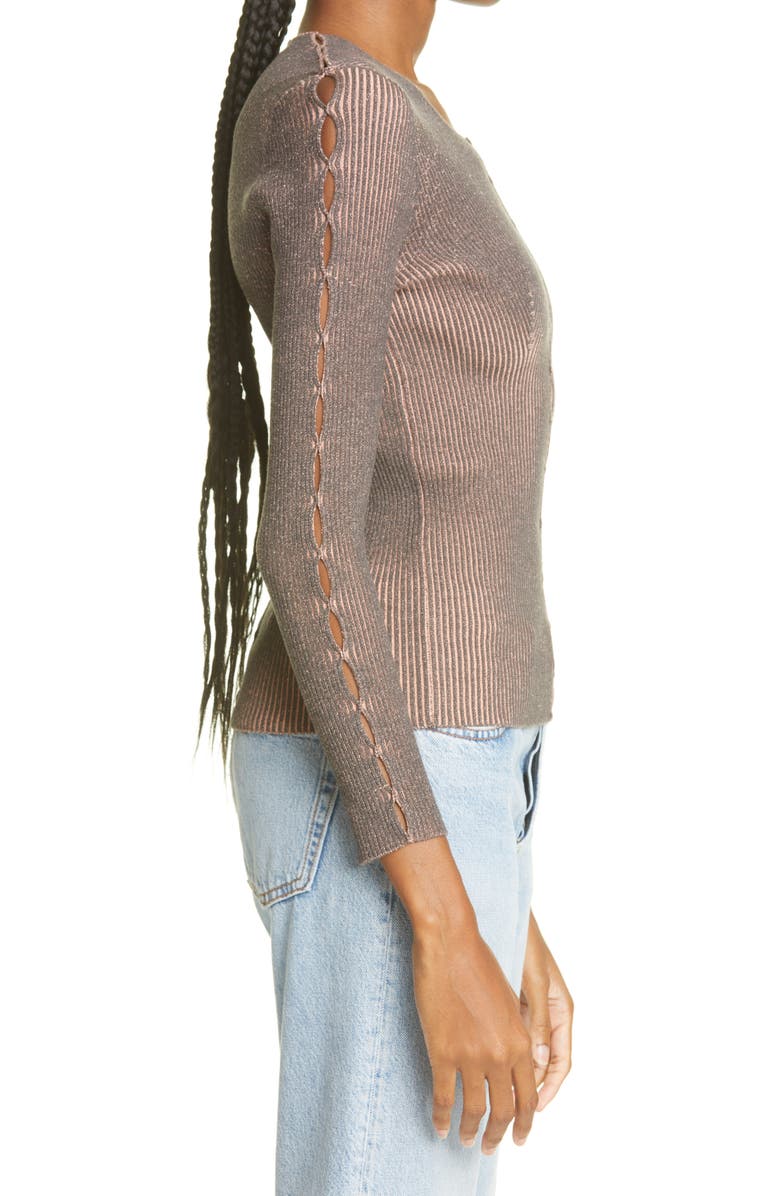 Isa Boulder Ripped Seam Rib Top, Alternate, color, 