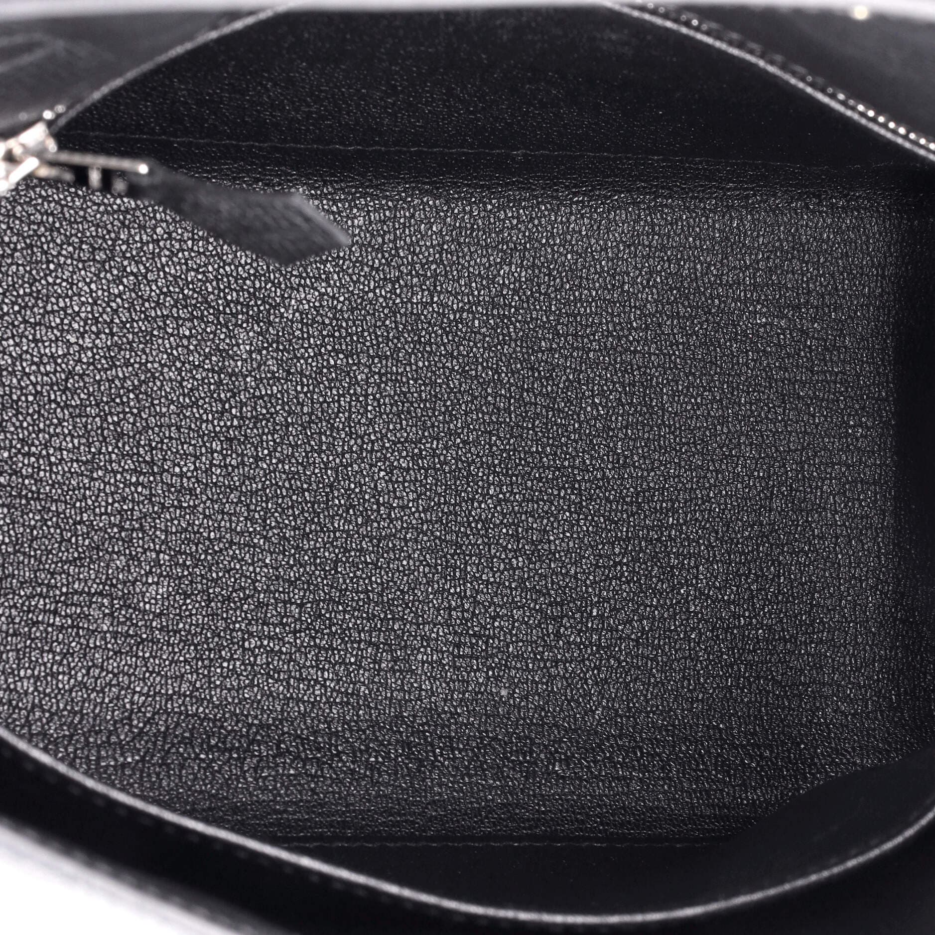 Pre-Owned Hermes Kelly Handbag Black Epsom with Palladium Hardware 25, Alternate, color, 