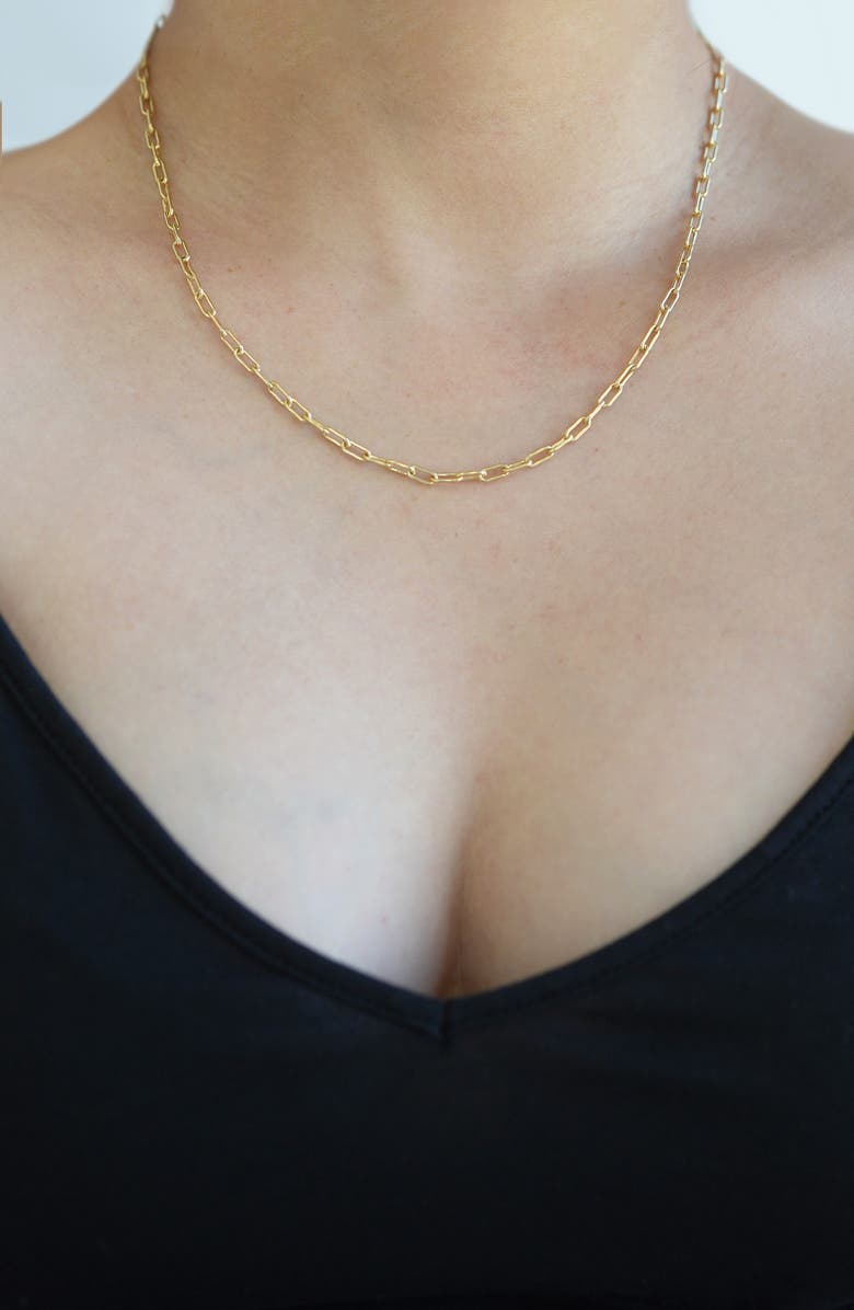 Argento Vivo Sterling Silver Paper Clip Chain Necklace, Alternate, color,