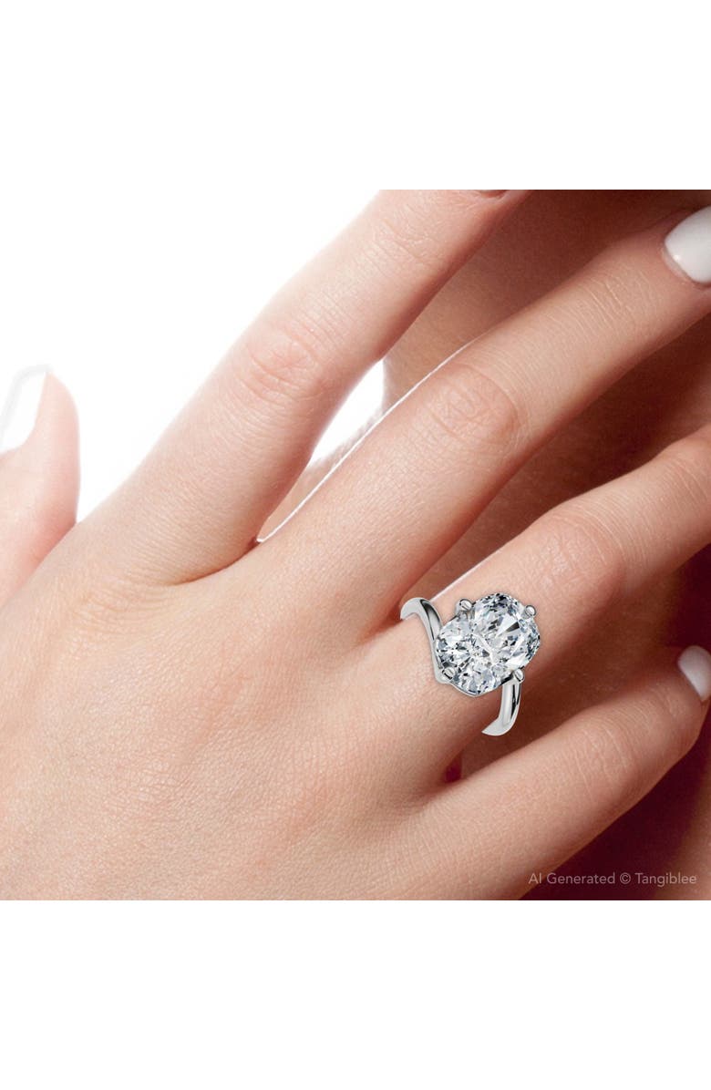 Bliss Diamond Certified 4Ct Atelier Solitaire Diamond Engagement Ring 14k Gold Lab Grown, Alternate, color, 14K White Gold