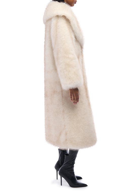 Azalea Wang Toasted Marshmallow Faux Fur Coat In White