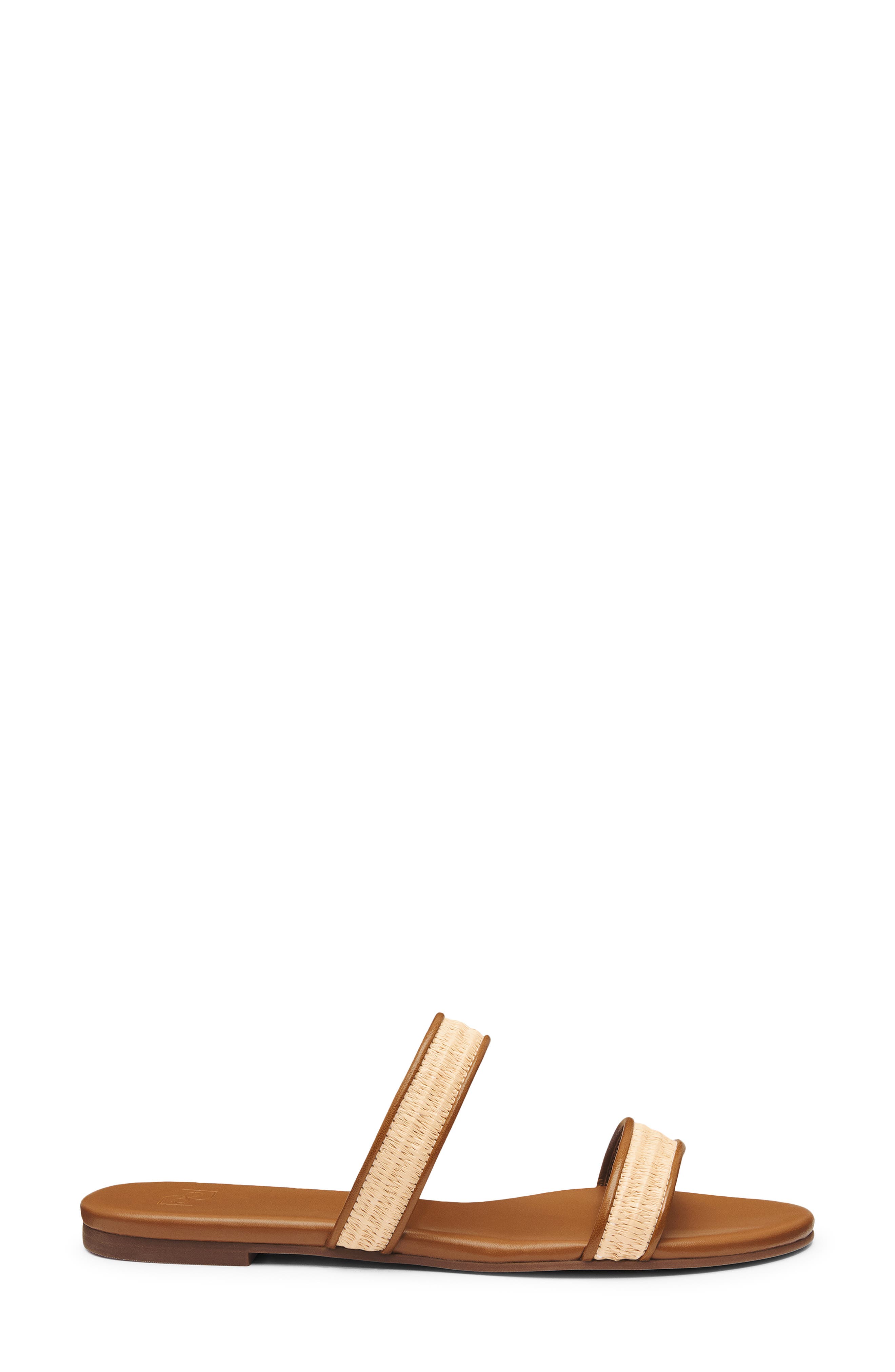 Reformation Lenora Flat Slide Sandal, Alternate, color, Natural Raffia