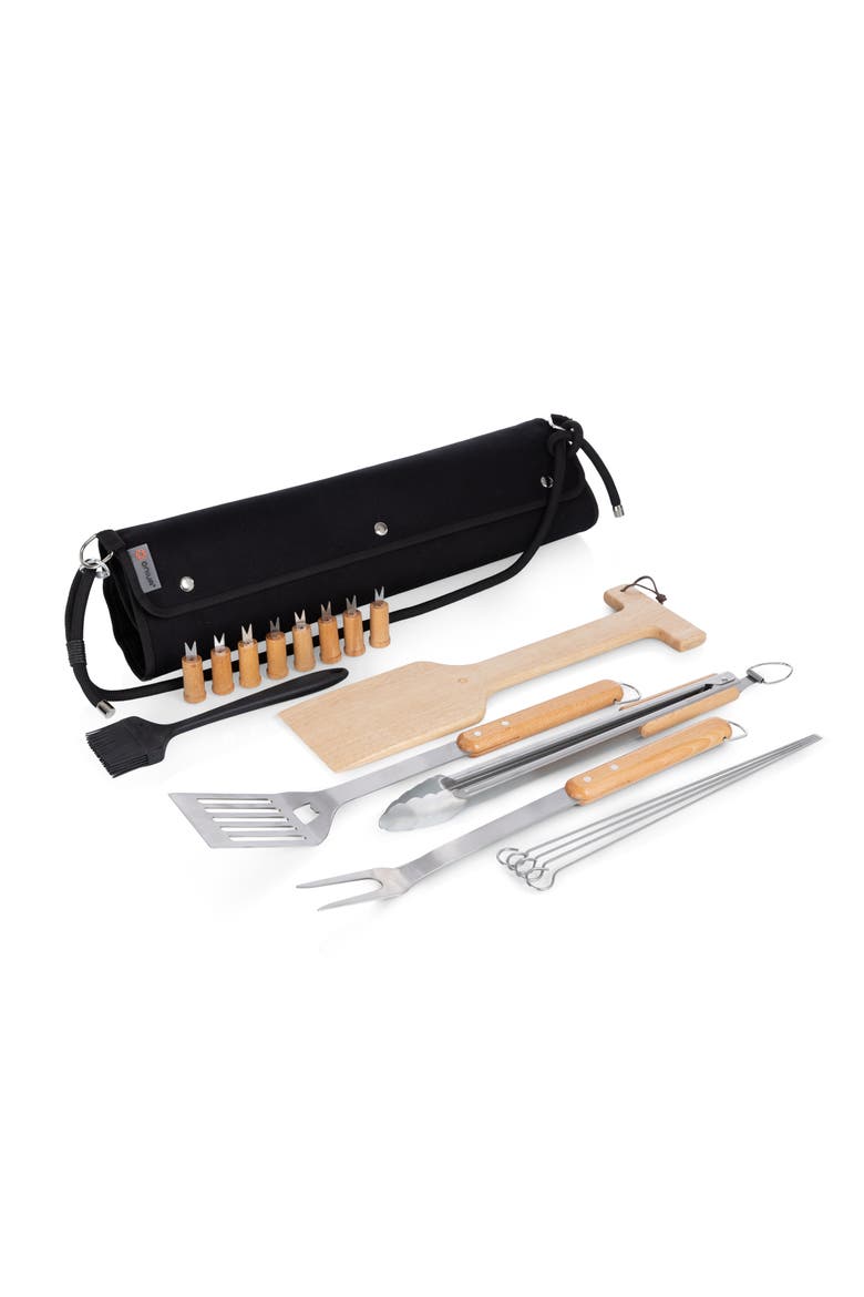 18 Piece BBQ Roll Up Set, Alternate, color, Black