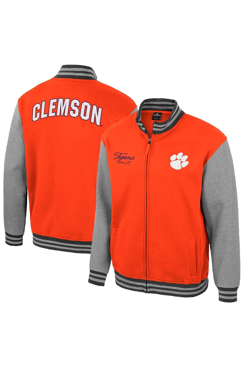 Men's Colosseum  Orange Clemson Tigers Ambi-Turner Full-Zip Varsity Jacket, Alternate, color, Orange