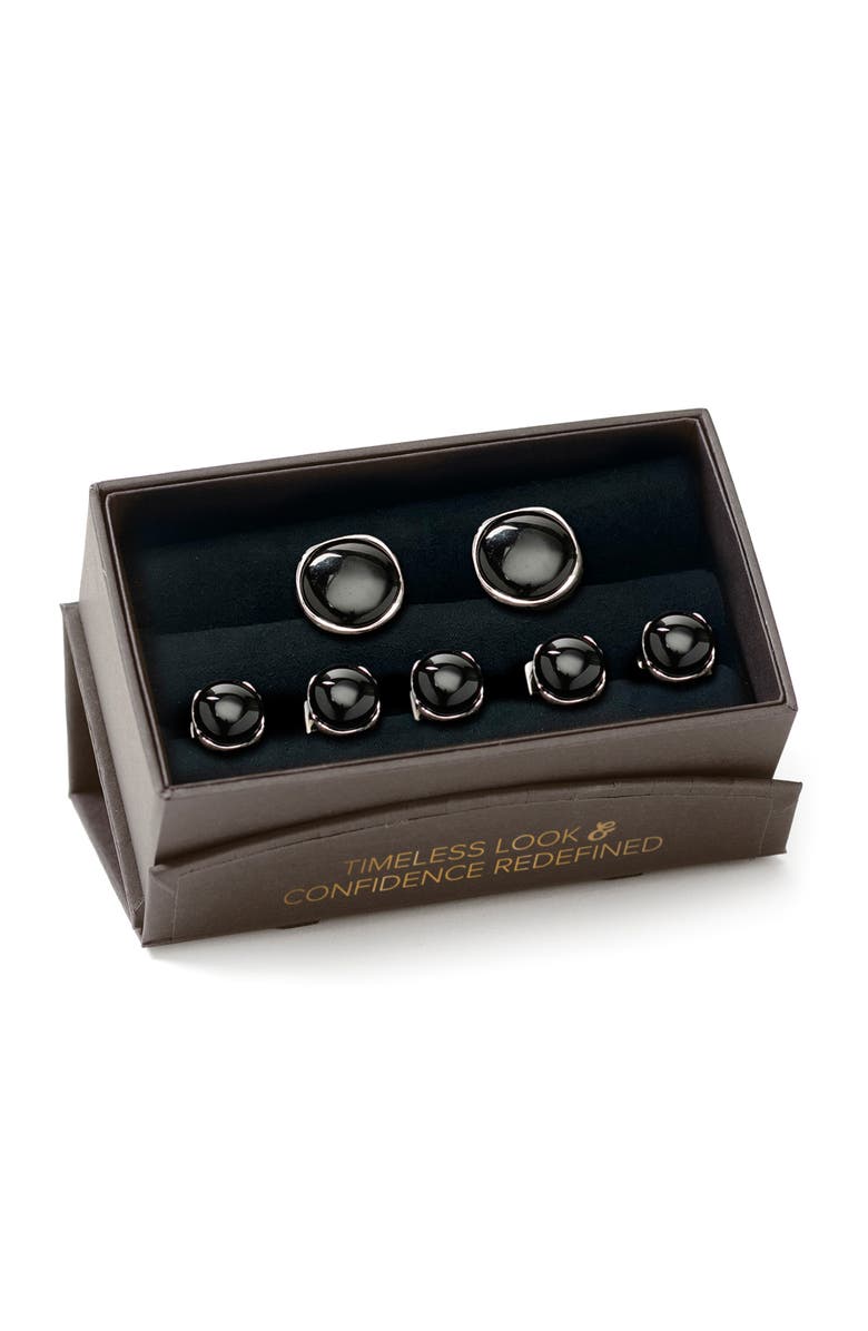 Cufflinks, Inc. Formal Onyx Cuff Links & Studs Set, Alternate, color,