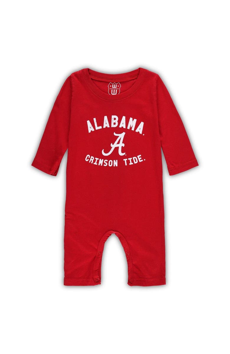 Wes & Willy Infant Wes & Willy Crimson Alabama Crimson Tide Core Long Sleeve Jumper, Main, color,