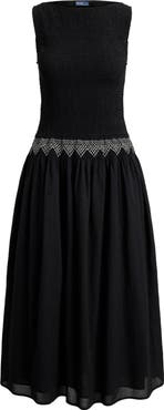 Polo Ralph Lauren Mixed Media Cotton Dress