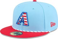 New Era Men's New Era Light Blue/Red Arizona Diamondbacks 2025 Fourth of July 59FIFTY Fitted Hat