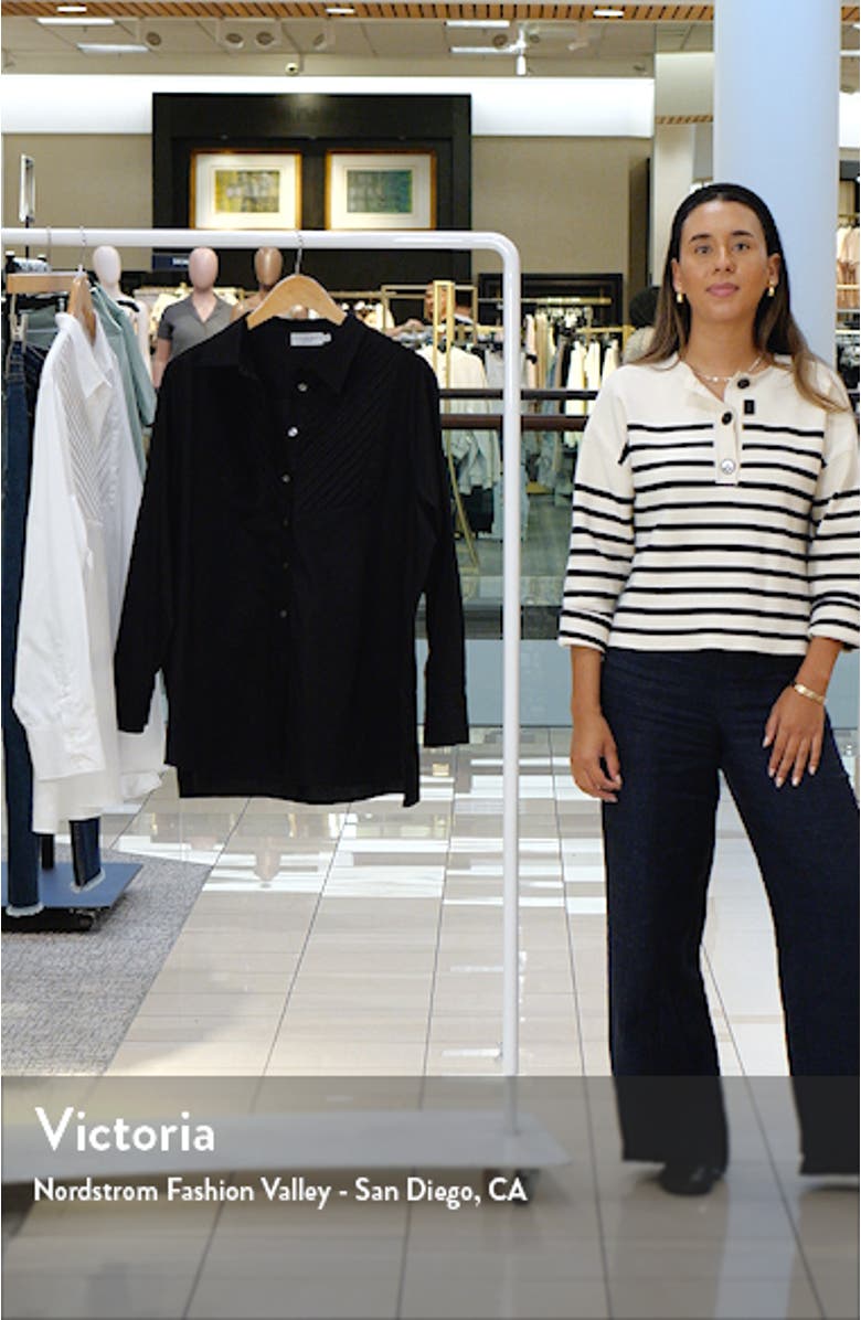 Kaliyah Pleated Button-Up Shirt, sales video thumbnail