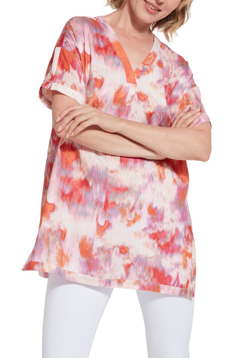 Jenna V-Neck Tunic Top, Main, color, COLOR OBSESSION