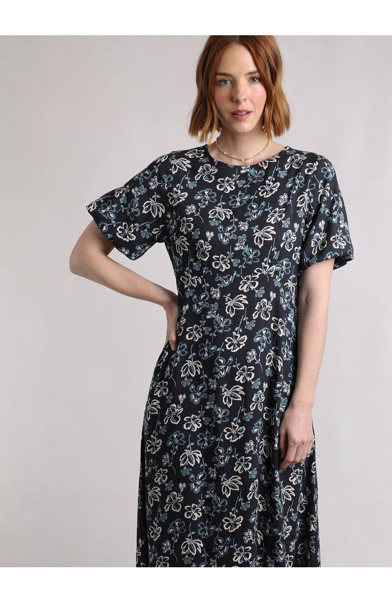 Weird Fish Everly Printed Dress, Alternate, color, Black Iris