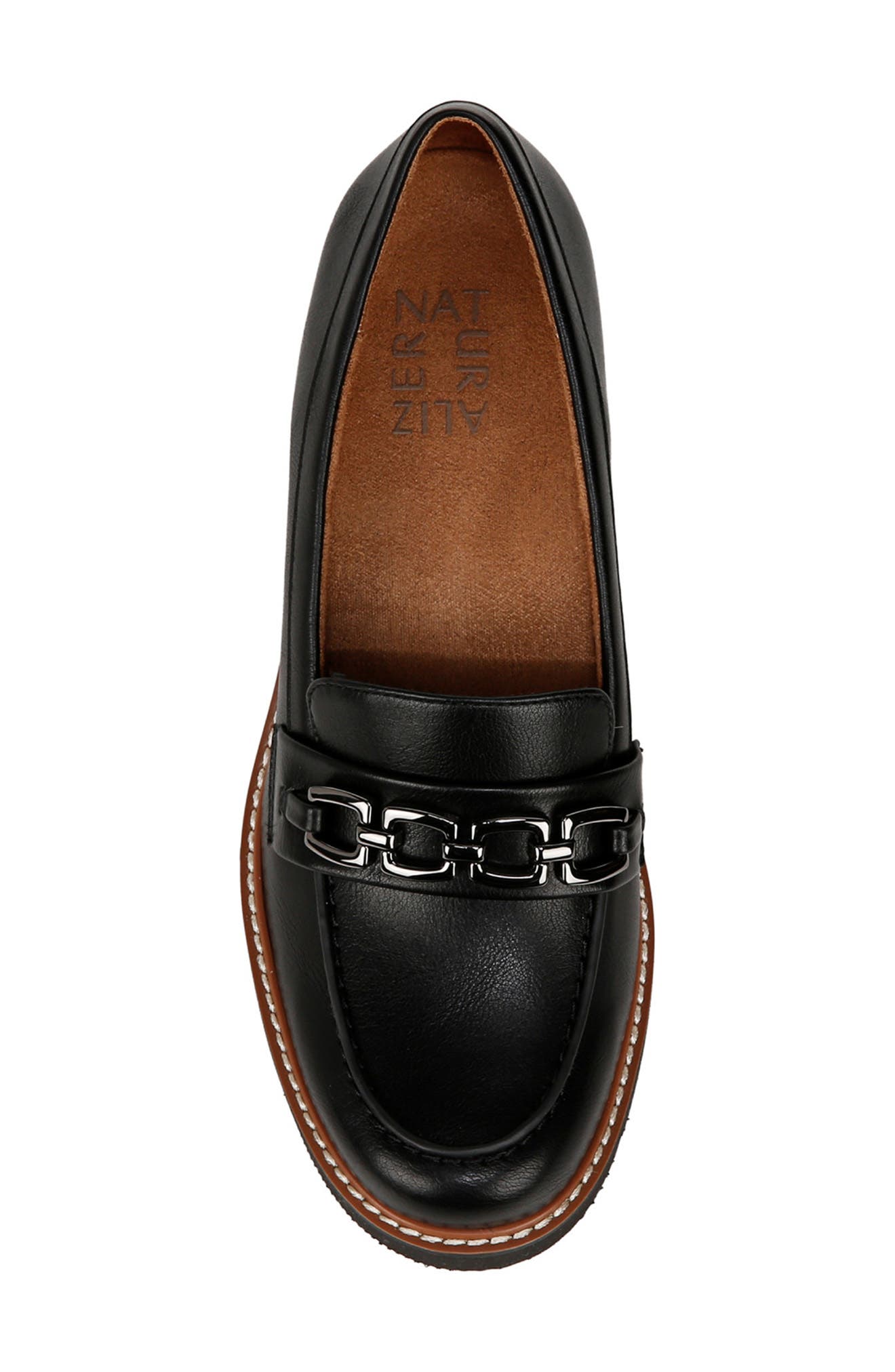 Naturalizer Cabana Slip-On Bit Loafer, Alternate, color, Black Faux Leather