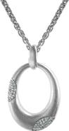 EFFY Diamond & Sterling Silver Oval Pendant Necklace - 0.29ctw