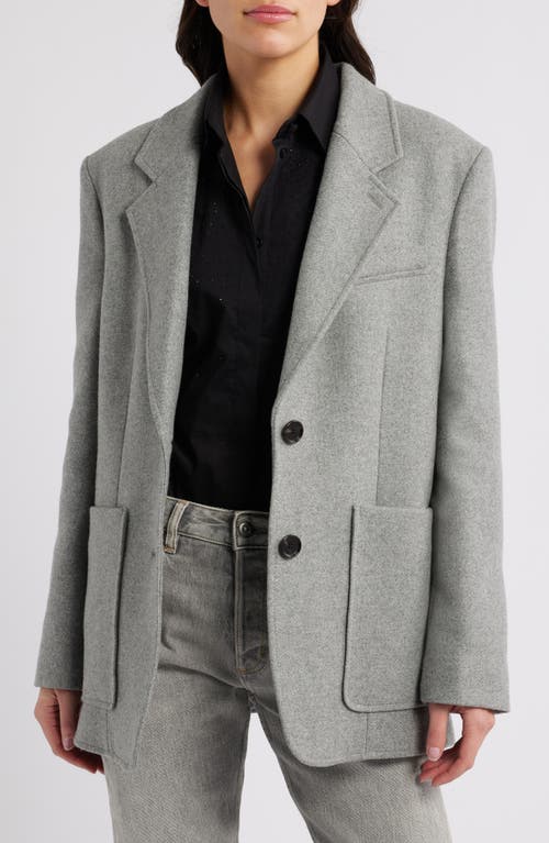 Shop Hugo Boss Boss Jovanna Wool Blend Jacket In Griffin Melange