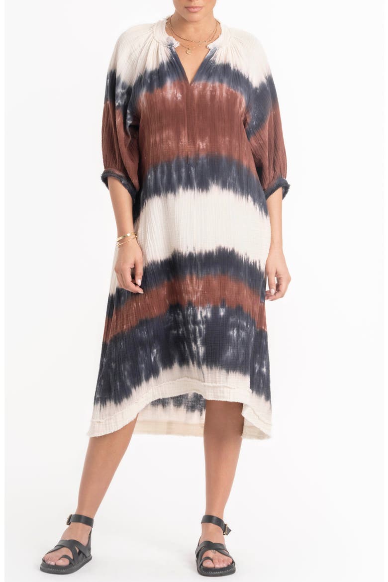 Tie Dye Gauze Dress with Pockets, Main, color, Birch Tie Dye