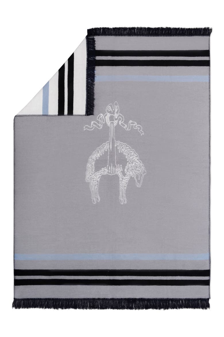 Henry Throw Blanket, Alternate, color, SILVER
