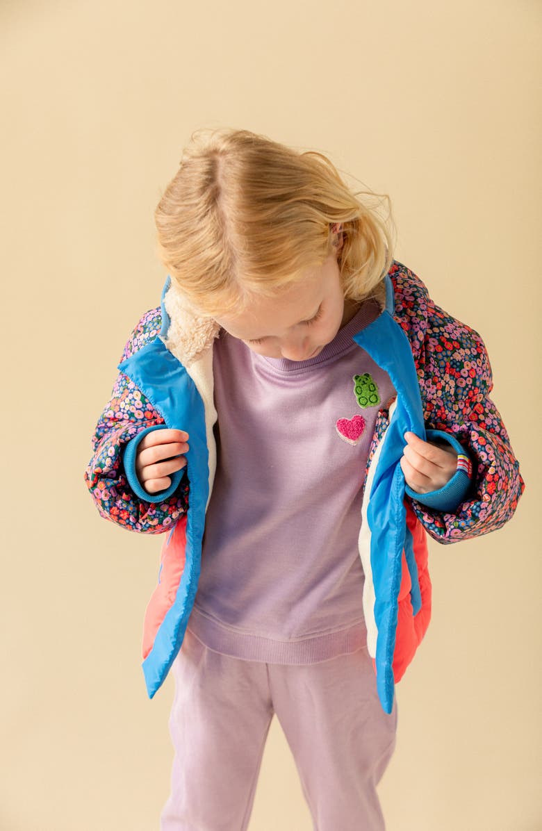 Magnetic Me Lily Faux Fur Lined Hooded Puffer Parka, Alternate, color, Pink